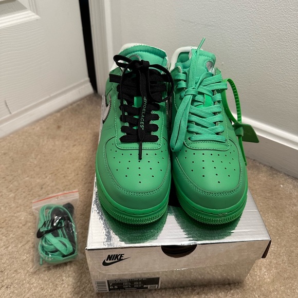 Nike Air Force 1 Off-White Brooklyn Spark Green - Picture 5 of 7